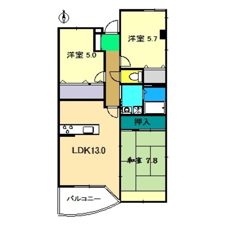 クレッセントの物件間取画像